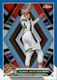 2023-24 Giannis Antetokounmpo Topps Chrome BLUE REFRACTOR 70/75 #15 Milwaukee Bucks