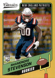 2021 Rhamondre Stevenson Panini Classics TIMELESS TRIBUTES GOLD ROOKIE 31/99 RC #187 New England Patriots