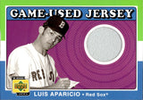 2001 Luis Aparicio Upper Deck Decade 1970'S GAME USED JERSEY RELIC #J-LA Boston Red Sox HOF