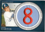 2012 Gary Carter Topps SERIES TWO COMMEMORATIVE RETIRED NUMBER PATCH #RN-GC Montreal Expos