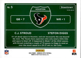 2024 C.J. Stroud Stefon Diggs Donruss Optic DOWTOWN DUOS #5 Houston Texans