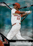 2021 Jordan Walker Bowman Platinum AQUA ICE 72/250 #TOP-34 St. Louis Cardinals