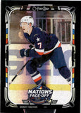 2025-26 Brady Tkachuk O-Pee-Chee NATIONS FACE OFF RAINBOW BLACK 28/100 #503 TEAM USA
