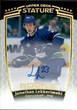 2024-25 Jonathan Lekkerimaki Upper Deck Stature ROOKIE AUTO RC AUTOGRAPH #40 Vancouver Canucks