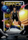 2025-26 Carter Bryant Topps Cosmic Chrome SPACE WALK GOLD INTERSTELLAR REFRACTOR ROOKIE 42/50 RC #SW-9 San Antonio Spurs