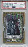 2022 Captain Phasma Topps Finest Star Wars GOLD REFRACTOR 46/50 PSA 10 #18 1941