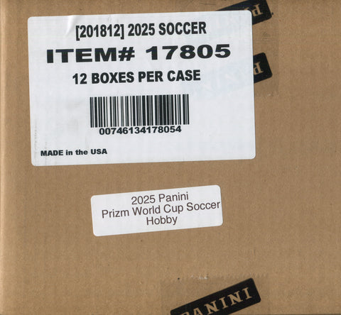 2025 Panini Prizm FIFA Club World Cup Soccer Hobby, 12 Box Case *RELEASES 9/24*