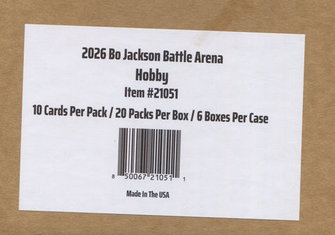 2026 Bo Jackson Battle Arena Ken Griffey Jr Edition Hobby, 6 Box Case