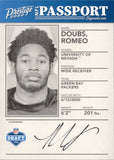 2022 Romeo Doubs Panini Prestige NFL PASSPORT SIGNATURES ROOKIE AUTOGRAPH RC AUTO #NPS-RD Green Bay Packers