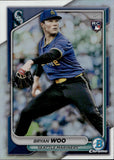 2024 Bryan Woo Bowman Chrome REFRACTOR ROOKIE 272/499 RC #88 Seattle Mariners