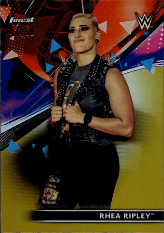 2021 Rhea Ripley Topps Finest GOLD REFRACTOR 49/50 #32 Monday Night Raw