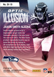 2023 Jaxon Smith-Njigba Panini Contenders Optic OPTIC ILLUSION SILVER PRIZM ROOKIE RC #OI-19 Seattle Seahawks