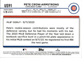 2024 Pete Crow-Armstrong Topps Update ROOKIE DEBUT HOLIDAY FOIL RC #US91 Chicago Cubs