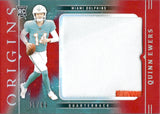 2025 Quinn Ewers Panini Origins ROOKIE JUMBO JERSEY RED 15/99 RC PATCH #RJY-QES Miami Dolphins