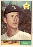 1961 Roland Sheldon Topps ROOKIE RC #541 New York Yankees 3 BV$50 *HIGH NUMBER*