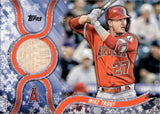2018 Mike Trout Topps WALMART HOLIDAY MEGA RELIC GAME-USED MEMORABILIA BAT #R-MTR Anaheim Angels