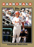 2008 Yadier Molina Topps GOLD 1022/2008 #660 St. Louis Cardinals