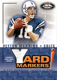 2002 Peyton Manning Fleer Box Score YARD MARKERS GAME-WORN JERSEY Indianapolis Colts