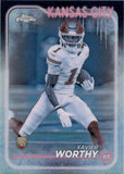 2024 Xavier Worthy Topps Chrome FROZENFRACTOR ROOKIE RC SP! #208 Kansas City Chiefs
