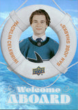2024-25 Macklin Celebrini Upper Deck SERIES TWO WELCOME ABOARD ROOKIE RC #WA-8 San Jose Sharks 2