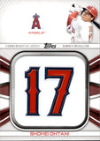 2022 Shohei Ohtani Topps Series One PLAYER JERSEY NUMBER MEDALLION #JNM-SO Los Angeles Angels