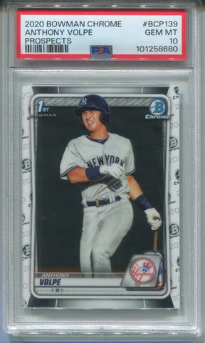 2020 Jasson Dominguez Bowman Chrome PROSPECTS 1ST BOWMAN PSA 10 #BCP139 New York Yankees 8680