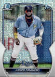 2023 Junior Caminero Bowman Chrome Prospects 1ST BOWMAN MOJO REFRACTOR #BCP-61 Tampa Bay Rays 1