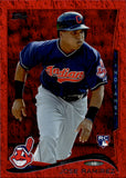 2014 Jose Ramirez Topps RED HOT FOIL ROOKIE RC #424 Cleveland Indians *NRMT*