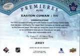 2025-26 Easton Cowan Upper Deck UD Ice PREMIERES JERSEY ROOKIE RC #IPJ-EC Toronto Maple Leafs 2