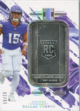 2024 Dallas Turner Panini Impeccable ROOKIE SILVER BAR JERSEY NUMBER 15/25 RC #SRS-DTR Minnesota Vikings