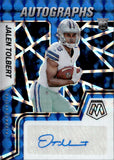 2022 Jalen Tolbert Panini Mosaic BLUE MOSAIC PRIZM ROOKIE AUTOGRAPH 75/99 RC AUTO #RAM-JT Dallas Cowboys