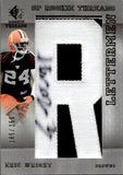 2007 Eric Wright Upper Deck SP Rookie Threads LETTERMEN AUTOGRAPH 185/250 AUTO #102 Cleveland Browns