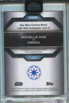 2024 Michelle Ang as Omega Topps Chrome Black GOLD REFRACTOR AUTO ENCASED 22/50 #ALS-MA
