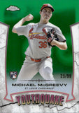 2025 Michael McGreevy Topps Chrome YOUTHQUAKE GREEN REFRACTOR ROOKIE 25/99 RC #YQ-38 St. Louis Cardinals