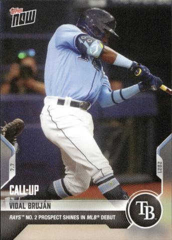 2021 Vidal Brujan Topps Now CALL-UP /2422 #470 Tampa Bay Rays 1