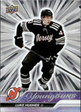 2023-24 Luke Hughes Upper Deck SERIES ONE YOUNG GUNS SILVER OUTBURST ROOKIE RC #248 New Jersey Devils
