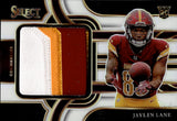 2025 Jaylin Lane Panini Select JUMBO ROOKIE SWATCH WHITE PRIZM 30/99 RC JERSEY PATCH #JRSW-JLE Washington Commanders