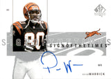 2001 Peter Warrick Upper Deck SP Authentic SIGN OF THE TIMES AUTOGRAPH AUTO #PW Cincinnati Bengals 2