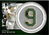 2012 Reggie Jackson Topps SERIES ONE COMMEMORATIVE RETIRED NUMBER PATCH #RN-RJ Oakland A's