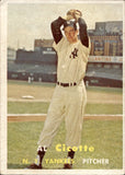 1957 Al Cicotte Topps #398 New York Yankees BV$15