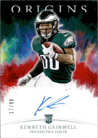 2021 Kenneth Gainwell Panini Origins ROOKIE AUTOGRAPH AUTO RC 17/99 #RA-KG Philadelphia Eagles