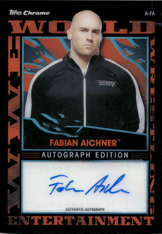 2021 Fabian Aichner Topps Chrome Slam Attax BLACK REFRACTOR AUTO 23/50 AUTOGRAPH #A-FA NXT