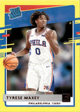 2020-21 Tyrese Maxey Panini Donruss YELLOW ROOKIE RC #211 Philadelphia 76ers