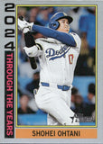 2025 Shohei Ohtani Topps Heritage THROUGH THE YEARS HOLO #TTY-25 Los Angeles Dodgers