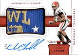 2018 Nick Chubb Panini National Treasures Collegiate ROOKIE PATCH AUTO 4/5 RC AUTOGRAPH #110 Georgia Bulldogs