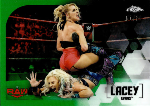2020 Lacey Evans Topps Chrome GREEN REFRACTOR VARIATION 51/99 #IV-16 Monday Night Raw