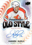 2024-25 Jarome Iginla Upper Deck Premier OLD STYLE SIGNATURES AUTOGRAPH AUTO #OS-JI Calgary Flames