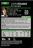 2005 Justin Verlander Bowman Chrome ROOKIE RC #217 Detroit Tigers 3