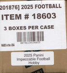 2025 Panini Impeccable Football Hobby, 3 Box Case