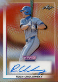 2026 Roch Cholowsky Leaf Vivid PRISMATIC ORANGE AUTOGRAPH 1/5 AUTO #BA-RC2 Chicago White Sox